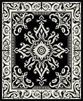 Intricate Floral Scrollwork Pattern Rug