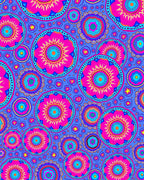 Colorful Circular Floral Pattern Design Rug