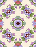 Vintage Floral Patterned Pastel Rug