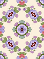 Vintage Floral Patterned Pastel Rug