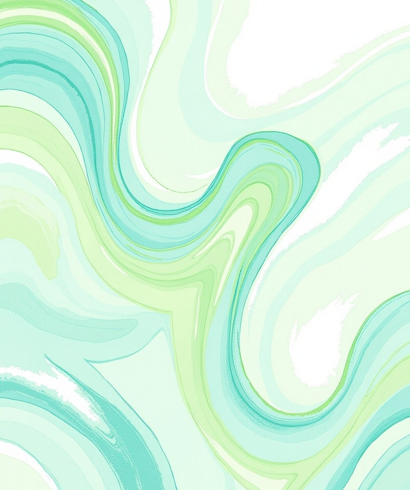 Aqua Mint Swirl Pattern Rug