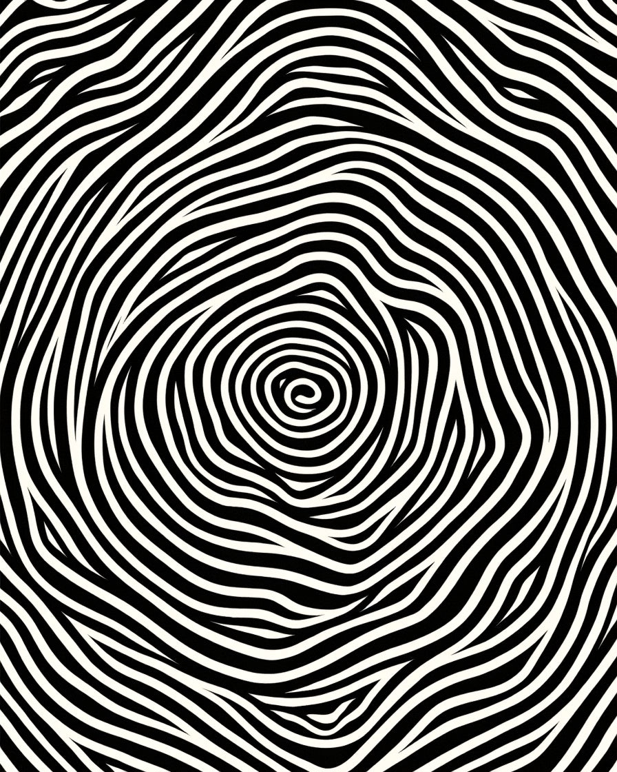 Optical Illusion Swirl Pattern Rug