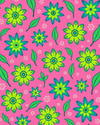 Retro Floral Pattern Rug