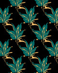 Emerald Green Foliage Abstract Pattern Rug