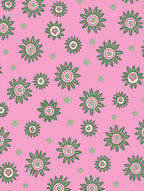 Pink Floral Pattern Daisy-Inspired Design Rug