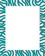 Teal Wave Modern Pattern Rug