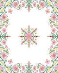 Floral Vines With Pink Blossoms Design Rug