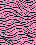 Pink Wave Dots Pattern Design Rug