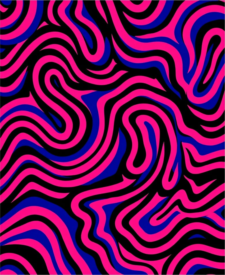 Vibrant Swirl Stripe Pattern Rug
