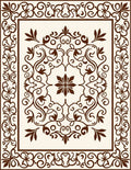 Ornate Floral Swirl Pattern Design Rug