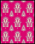 Art Deco Palm Frond Geometric Pattern Rug