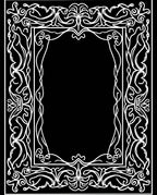 Ornate Flourish White Border Design Rug