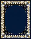 Ornate Floral Border Classic Rug