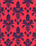 Classic Floral Scrollwork Red Navy Rug