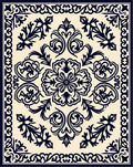 Classic Damask Floral Inlay Rug