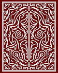 Ornate White Vine Pattern Rug
