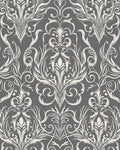 Elegant White Flourish Scroll Pattern Rug