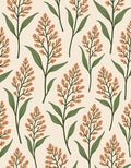 Botanical Branches Pattern with Orange Blossoms Rug
