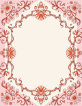 Floral Swirl Patterned Pink Rug