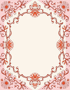 Floral Swirl Patterned Pink Rug