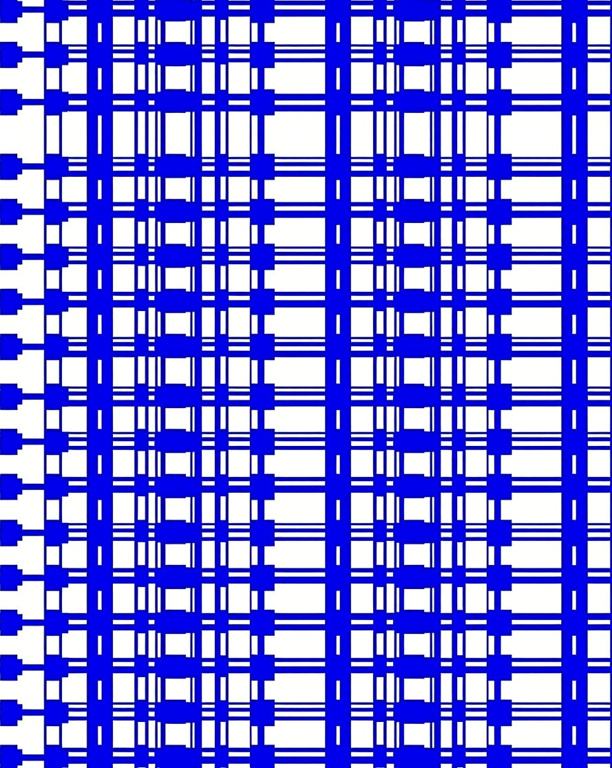 Bold Blue Geometric Plaid Rug