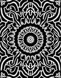Monochromatic Intricate Radial Abstract Pattern Rug