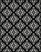 Monochromatic Ornate Tile Pattern Rug