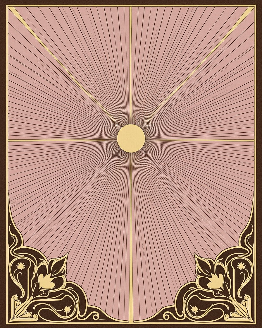 Art Nouveau Floral Sunburst Rug