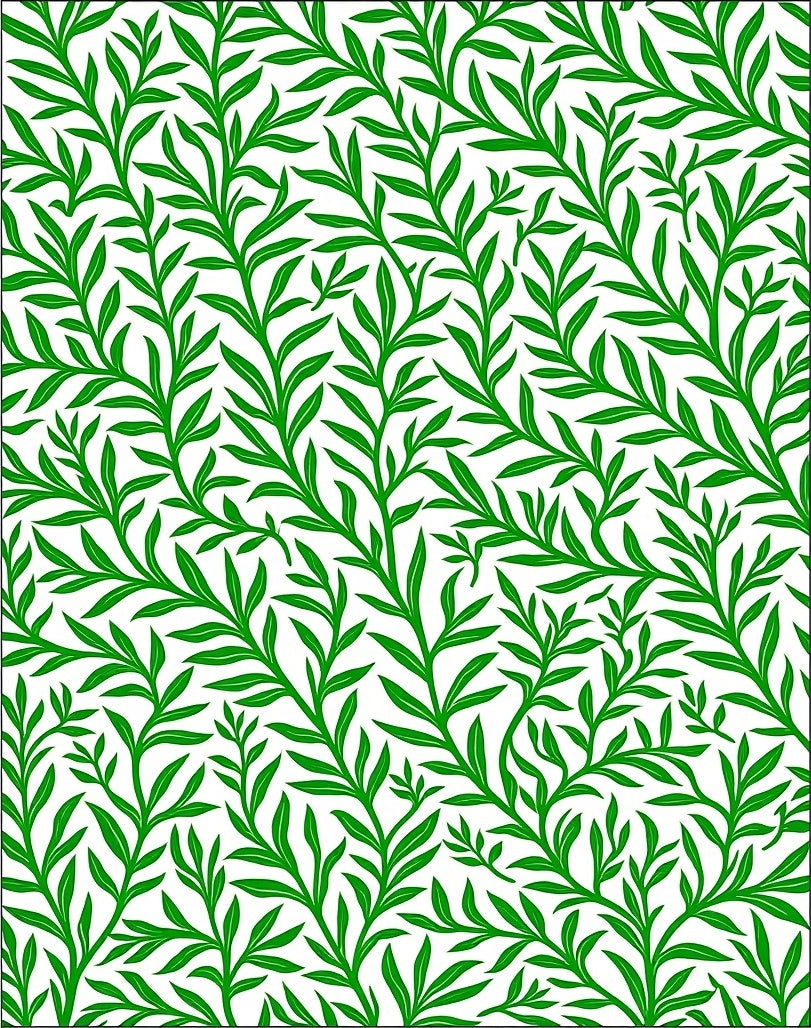 Evergreen Leaf Pattern Rug