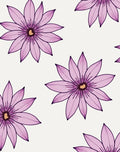 Purple Aster Floral Pattern Rug