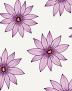 Purple Aster Floral Pattern Rug