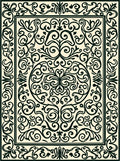 Classic Swirl Floral Scroll Pattern Rug