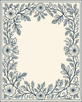 Floral Vine Border Design Rug