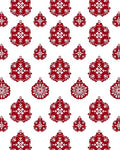 Crimson Snowflake Ornament Repeat Rug