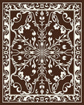 Ornate Floral Arabesque Pattern Rug
