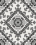 Intricate Black White Mandala Rug