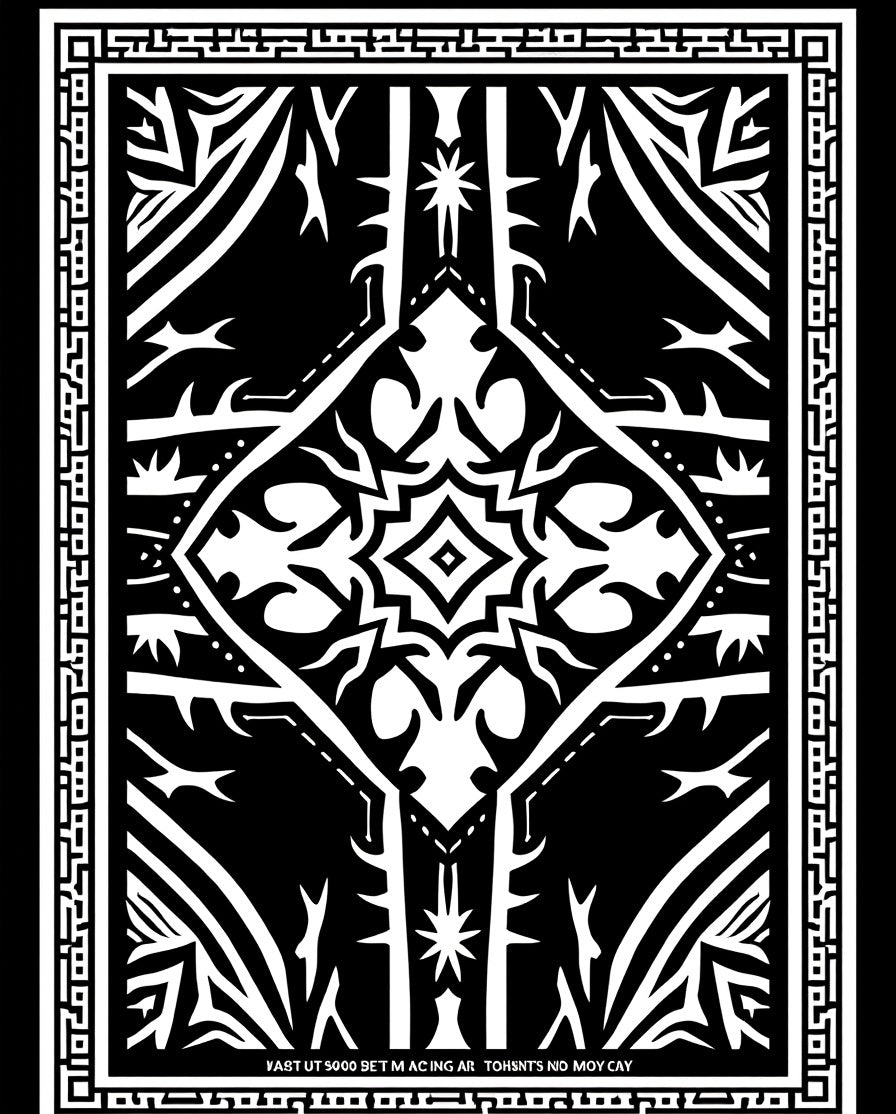 Monochromatic Intricate Geo-Floral Design Rug