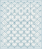 Geometric Diamond Line Art Design Rug