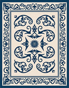 Intricate Vintage Floral Pattern Rug