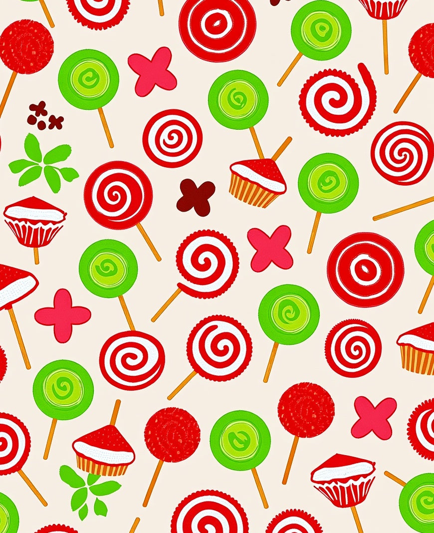Whimsical Candy Swirl Lollipop Pattern Rug