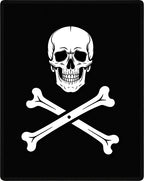 Black Skull With 2 Bones Rug
