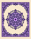 Purple Mandala Floral Geometric Rug