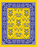 Golden Floral Vine Pattern Rug