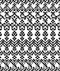 Ornate Black White Ethnic Pattern Rug