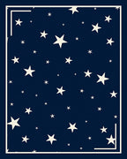 Navy Blue Star Pattern Rug