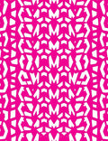Hot Pink White Geometric Pattern Rug