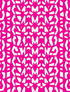 Hot Pink White Geometric Pattern Rug