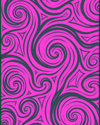 Bold Pink Swirl Abstract Pattern Rug