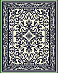 Ornate Noir Arabesque Inspired Design Rug