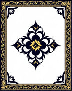 Elegant Floral And Bordered Design Rug